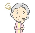 困った女性　イラスト